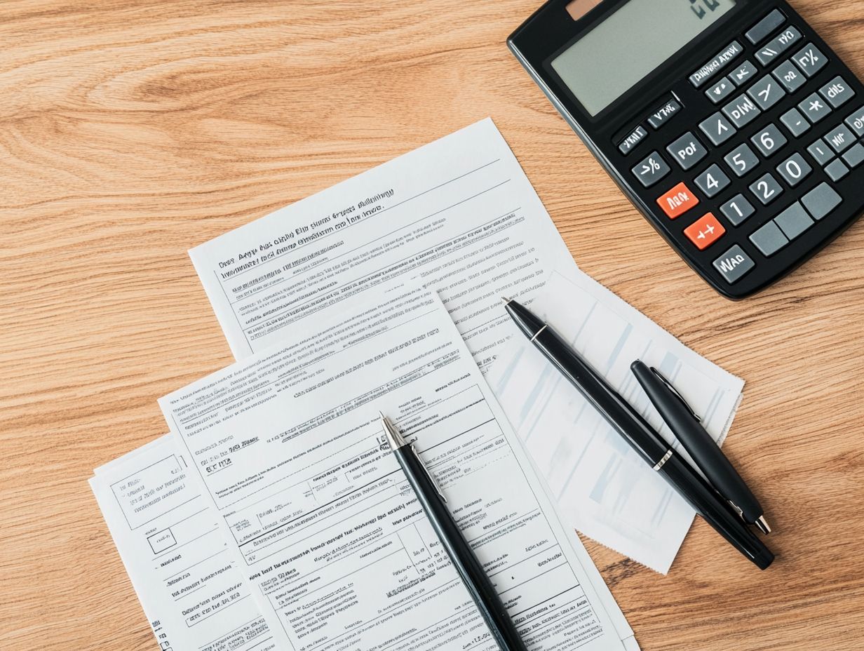 Illustration of essential documents for auto loan approval process.