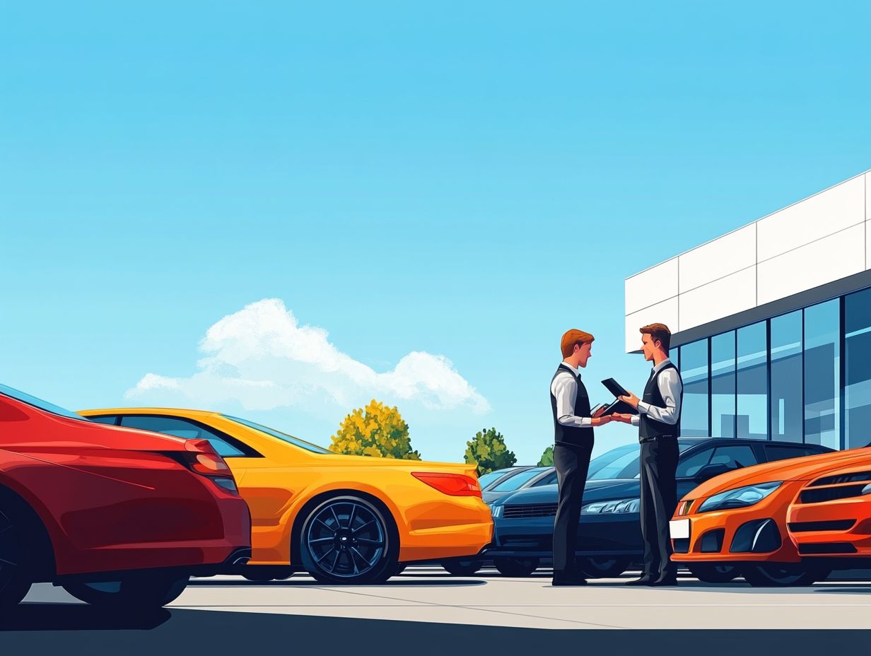 Visually representing financing options for used cars.