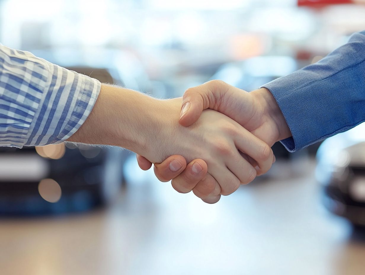 How can I build rapport with car dealers?