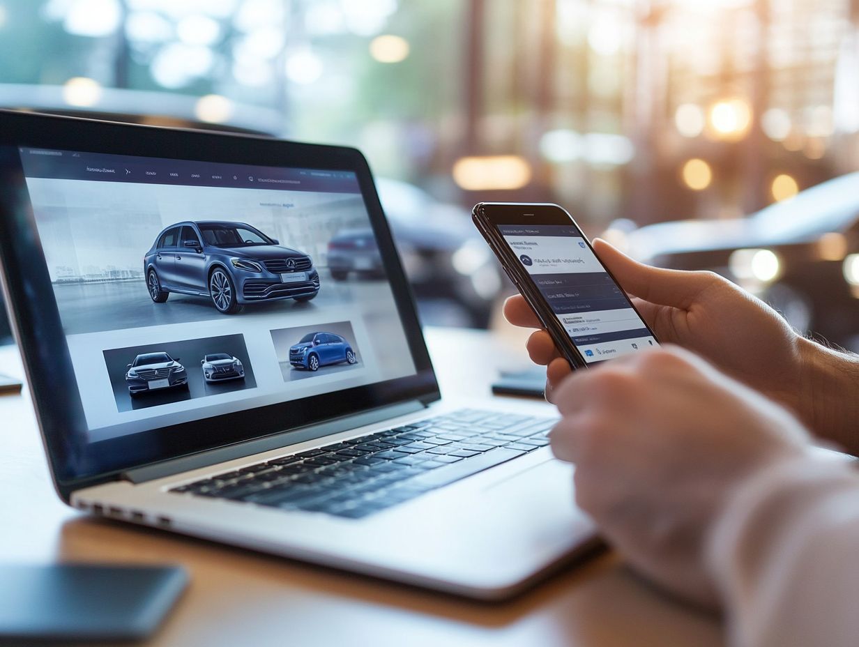 Visual representation of advantages of digital tools for car-buying strategies