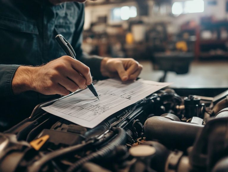 Checklist for Inspecting the Engine Condition