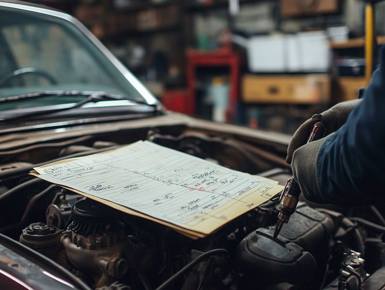 A checklist for actions to take after vehicle inspection results