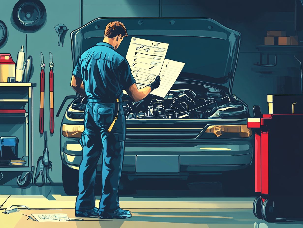 Detailed assessment of a vehicle during a pre-purchase inspection