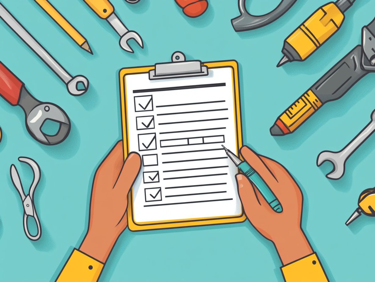 Visual guide highlighting key takeaways from using a car inspection checklist