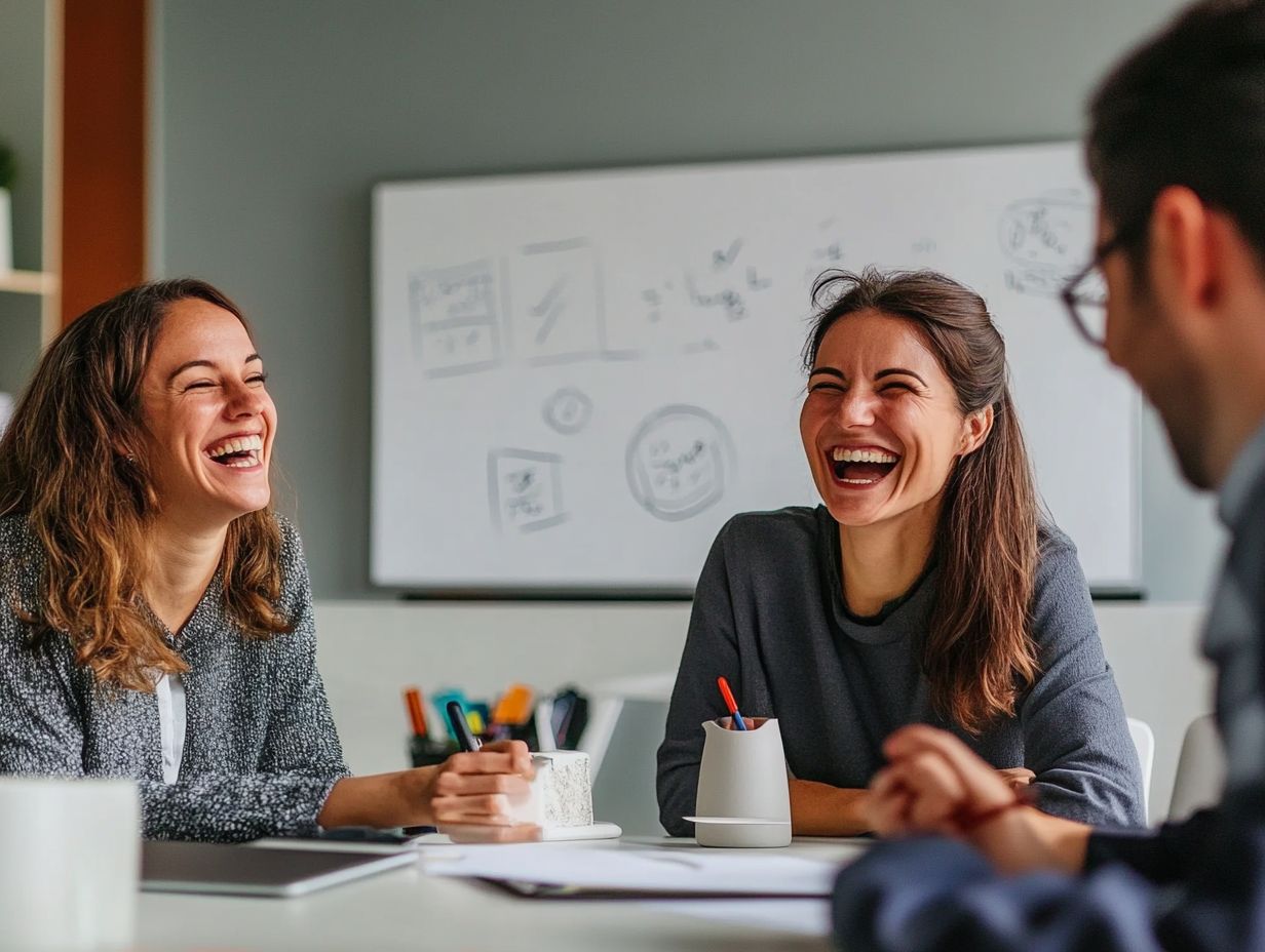 A person using humor in a negotiation setting to create a relaxed atmosphere