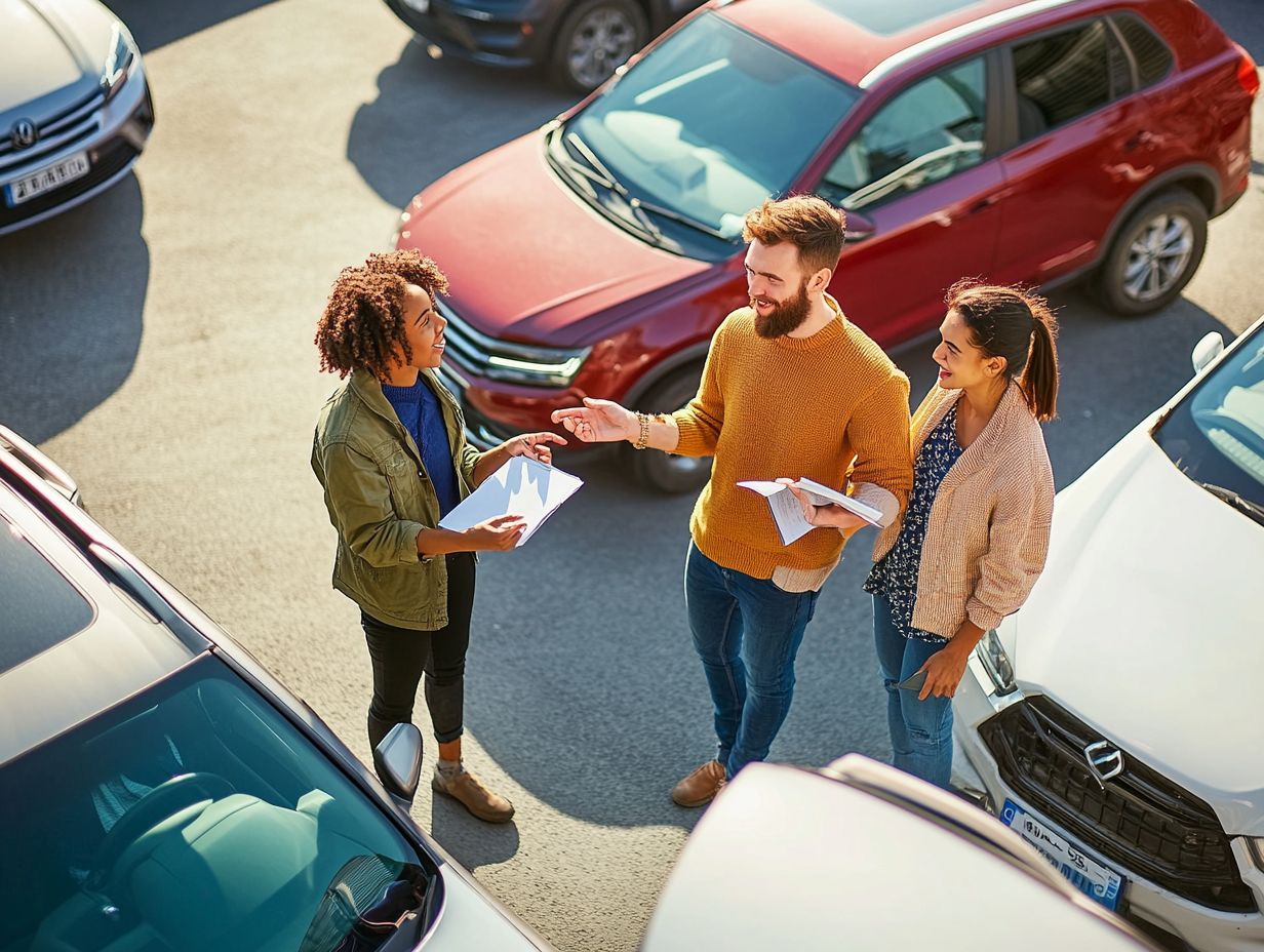 Image depicting frequently asked questions about negotiating used cars