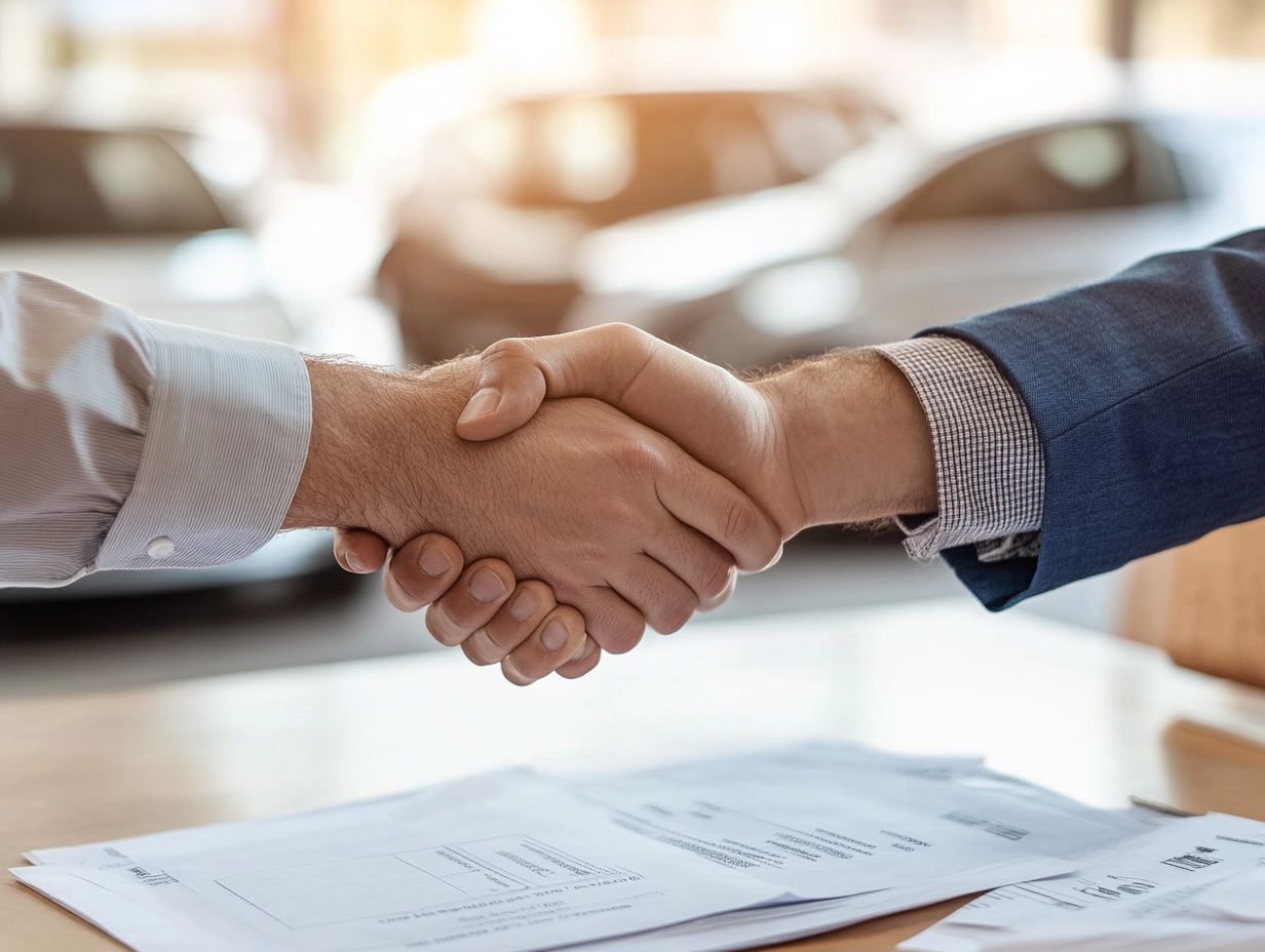 A customer finalizing the sale of their new car