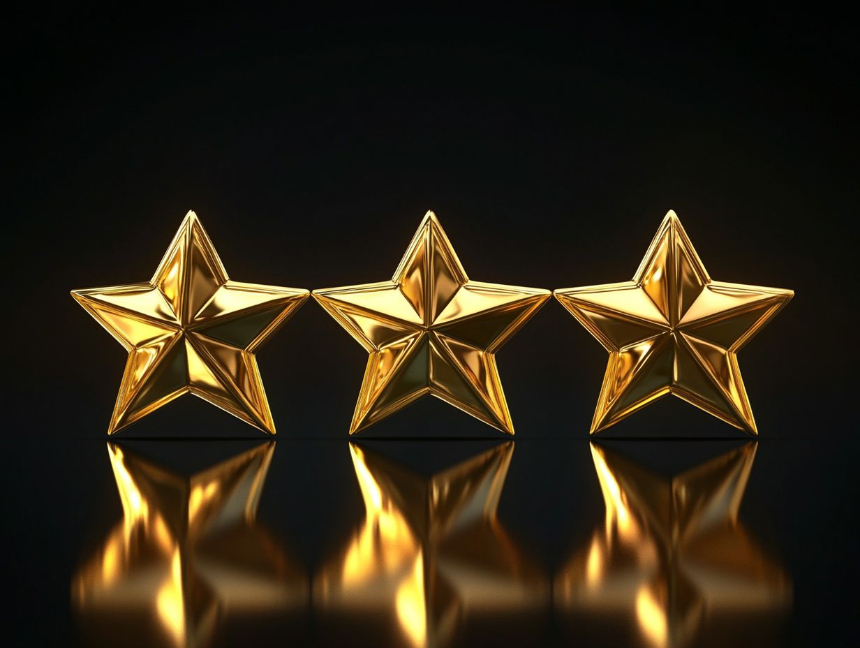 Visual representation of the 5-star rating system