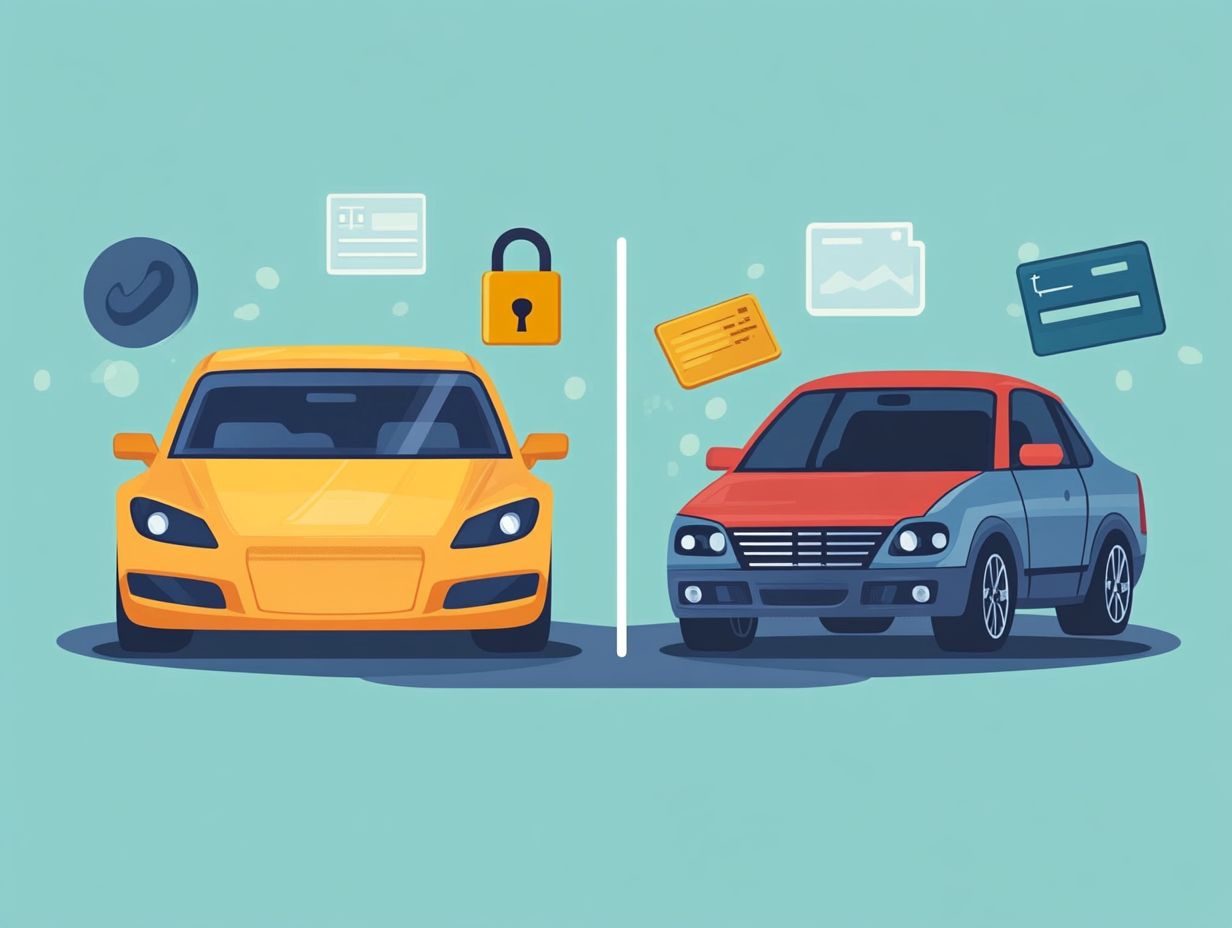 Illustration of Secured vs Unsecured Car Loans